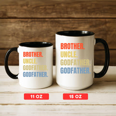 Brother Uncle Godfather Legend Mug, Godfather Present, Gift for Godfather, Godfather Gift for Uncle Brother, Promoted To Godfather Gift