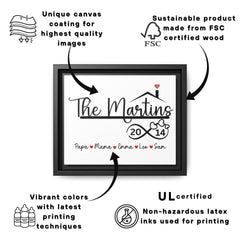 Personalized Family Infinite Love Framed Canvas