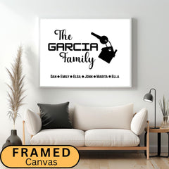 Elegant Personalized Family Name Sign designed as a custom wall art gift for stylish and modern homes. This framed canvas print features your family or kids’ names in a minimalist, timeless design. A perfect custom gift for weddings, anniversaries, or new homeowners who appreciate unique decor. Add a warm, personal touch to your home wall decor with this trendy custom name sign art. New Home Decor, Perfect Christmas Gift Idea