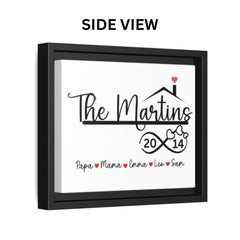 Personalized Family Infinite Love Framed Canvas