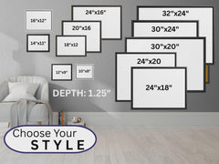 Personalized Family Heart and Home Framed Canvas