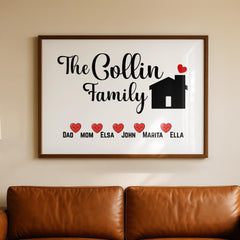 Modern Custom Framed Canvas Sign Wall Art featuring a personalized family name design for stylish home decor. This custom name wall art adds a unique and elegant touch to any modern interior. Perfect as a custom gift for him or her, combining simplicity and sophistication. Enhance your space with this personalized family name sign, a trendy and timeless wall art piece.