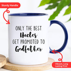 Godfather Promotion Gift, Godparent Gift Proposal, Personalized Mug for Godparent, Godfather Proposal Keepsake, Uncle Gift, Fathers Day Gift