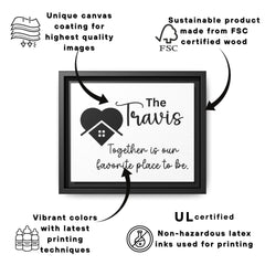 Personalized Family Framed Canvas "Together Is Our Favorite Place to Be"