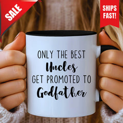 Godfather Promotion Gift, Godparent Gift Proposal, Personalized Mug for Godparent, Godfather Proposal Keepsake, Uncle Gift, Fathers Day Gift