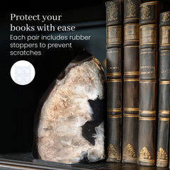 Clearly Cut™ Brazilian Agate Bookends (One Pair)