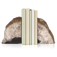 Clearly Cut™ Brazilian Agate Bookends (One Pair)
