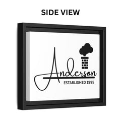 Personalized Family Farmhouse Chimney Framed Canvas