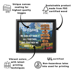 Personalized Family Adventure Framed Canvas