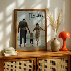 Made-to-order Fall Decor Custom Family Photo Wall Art Personalized Canvas Print Unique Keepsake Anniversary Birthday Housewarming Gift
