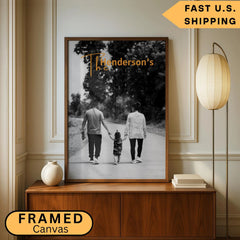 Made-to-order Fall Decor Custom Family Photo Wall Art Personalized Canvas Print Unique Keepsake Anniversary Birthday Housewarming Gift