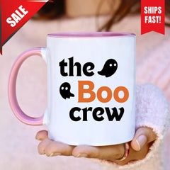 The Boo Crew Mug Gift, Halloween Gift Idea, Cute Halloween Mug, Funny Novelty Halloween Themed Mug, Trick Or Treat Mug, Spooky Coffee Cup
