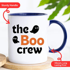 The Boo Crew Mug Gift, Halloween Gift Idea, Cute Halloween Mug, Funny Novelty Halloween Themed Mug, Trick Or Treat Mug, Spooky Coffee Cup